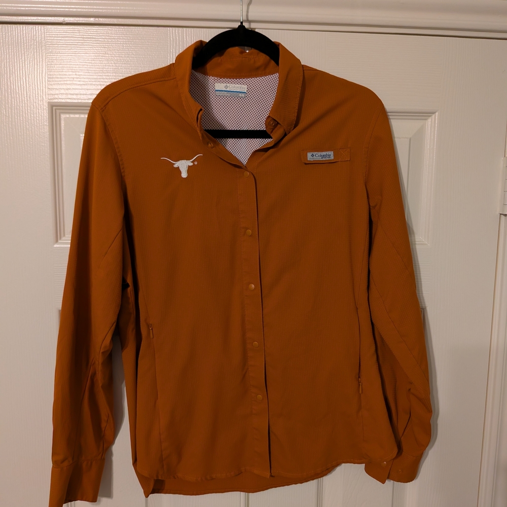Columbia Burnt Orange Long Sleeve Shirt
